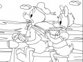 게임 Donald Duck In Scooter Online Coloring Game