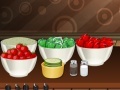 게임 Millefeuille of tomatoes with cucumber