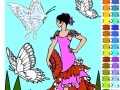 게임 Dancer With Butterflies Coloring