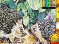게임 Hedgehogs at home puzzle