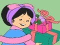 게임 Little girl birthday gift coloring