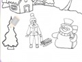 게임 Moon and the snowman coloring