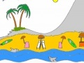 게임 Tropical Beach Coloring