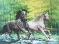 게임 Fabulous running horses puzzle